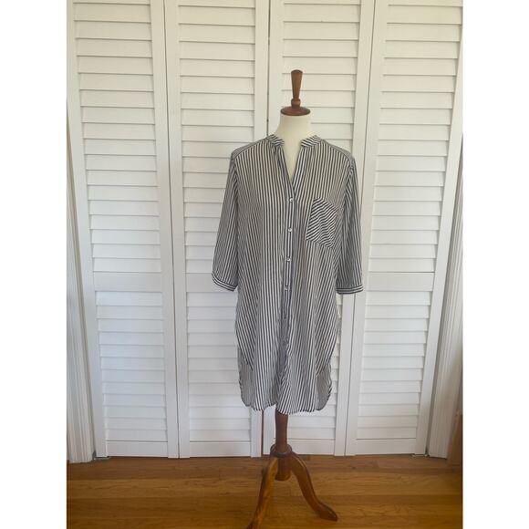 Lily White Striped Tunic Dress - Picture 1 of 12